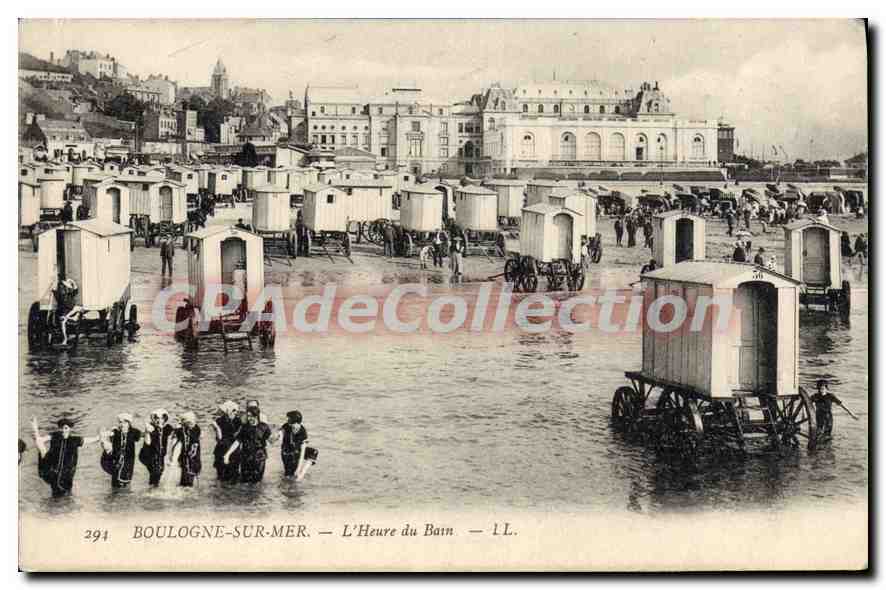 CPA Boulogne Sur Mer L'Heure Du Bain