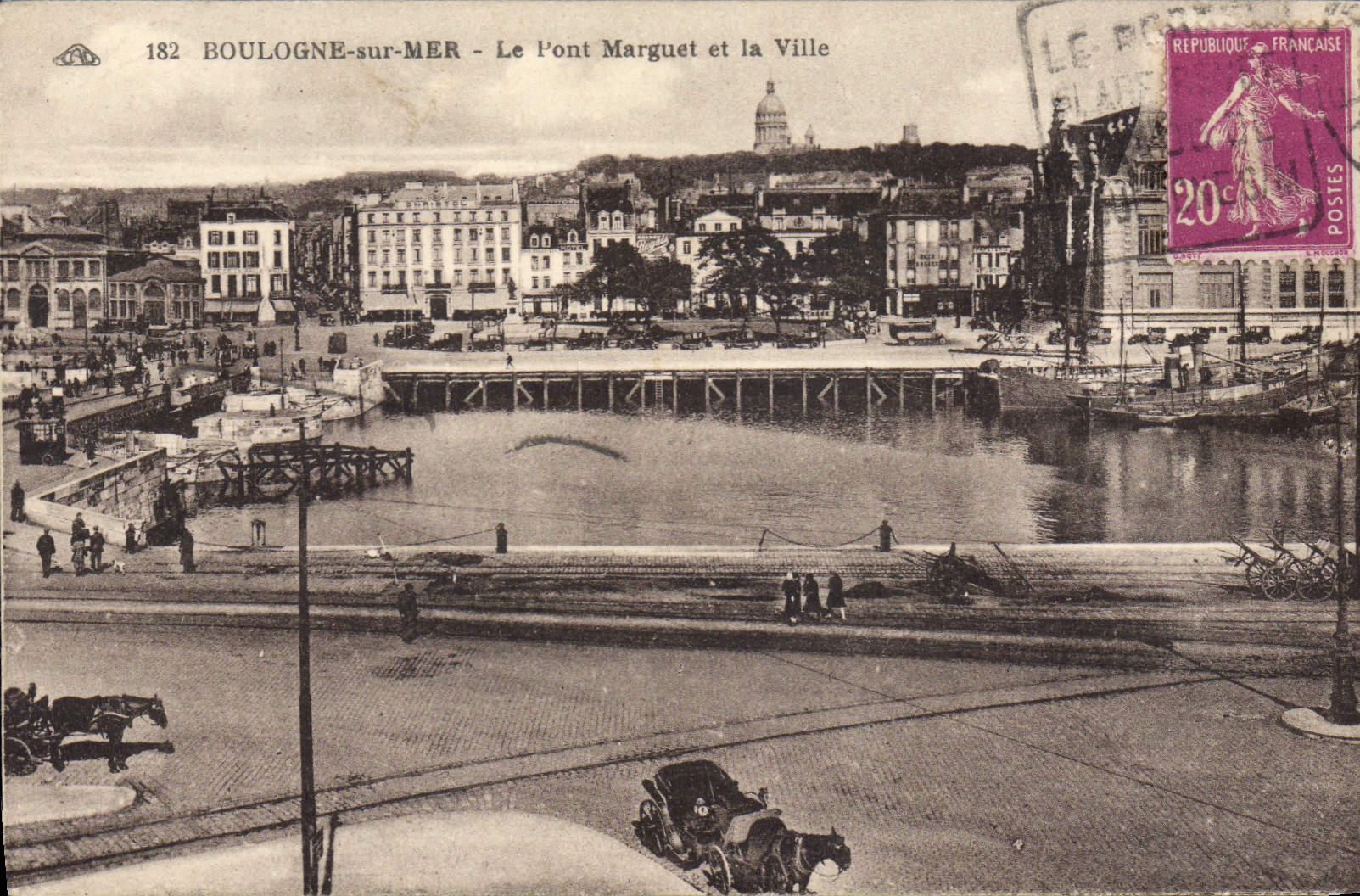 BOULOGNE-sur-MER - Le Pont Marguet et la Ville — éditeur 'Alaïsienne des Arts Photomécaniques' n°182