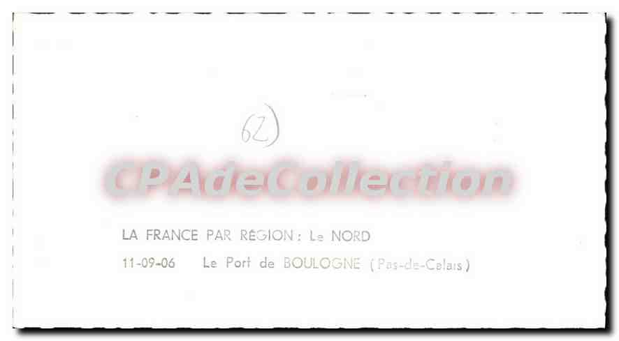 Le Port de Boulogne — Pas-de-Calais — éditeur LAPIE — Verso
