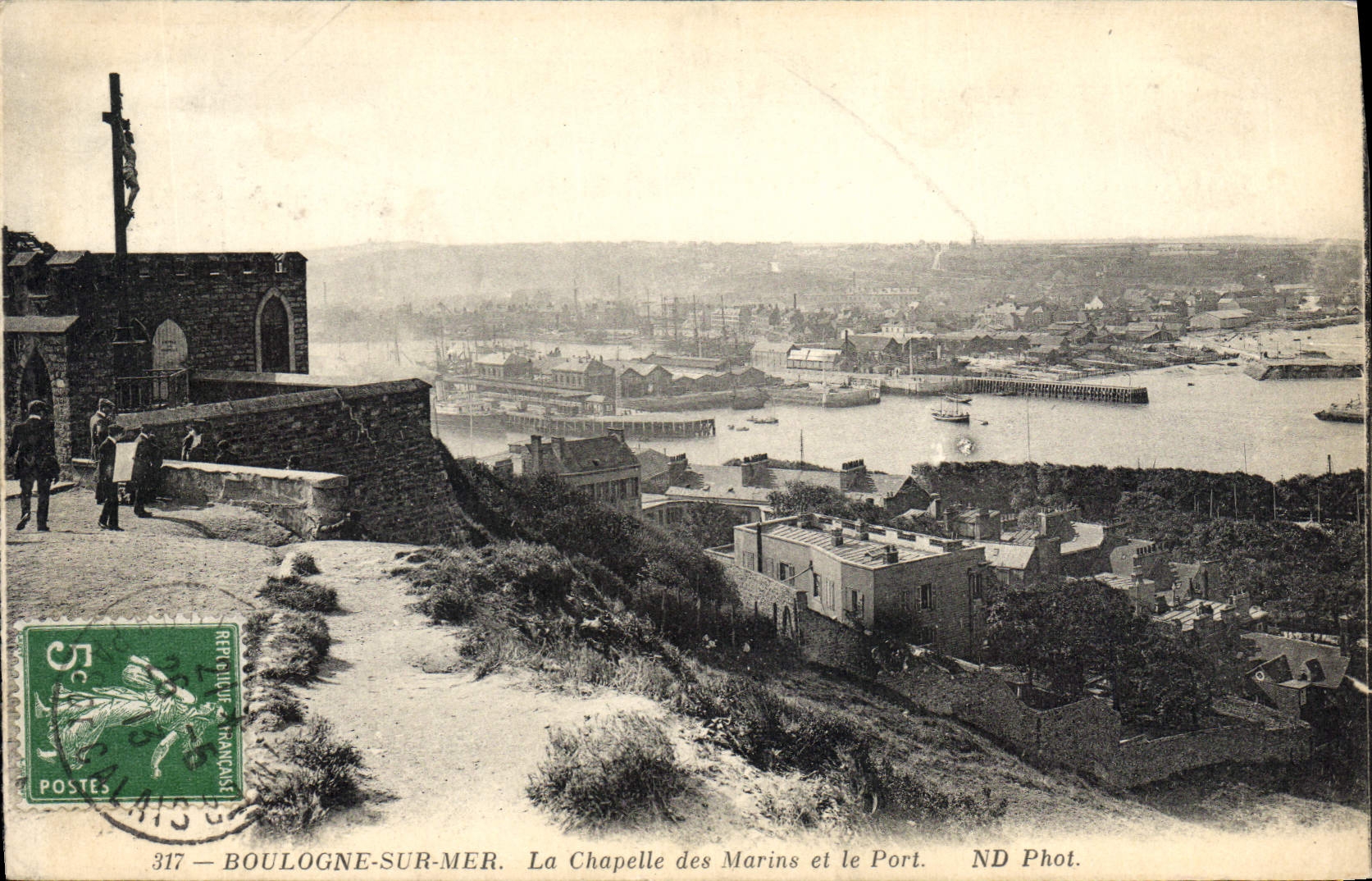 Boulogne-sur-Mer — La Chapelle des Marins et le Port — ND Phot. n° 317