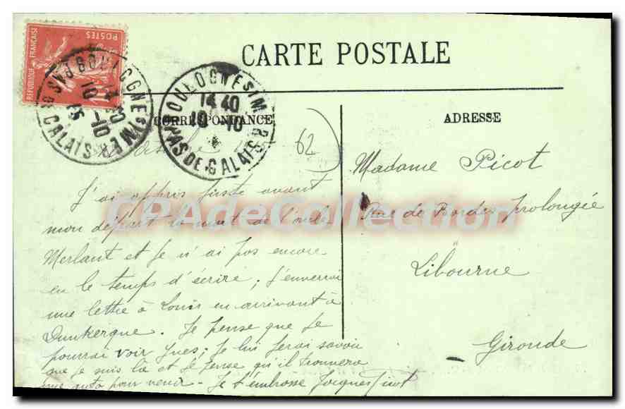 Boulogne-sur-Mer — La Jetée Est et l'Avant-Port — LL. — N° 77 — Reverso