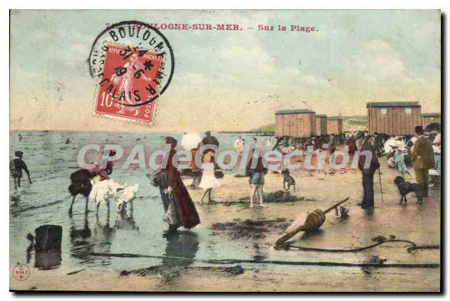 Boulogne-sur-Mer — En la Playa — Editor no identificado, número de serie no visible
