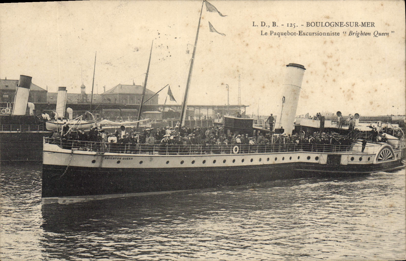 Boulogne-sur-Mer — Le paquebot-excursionniste "Brighton Queen" — L.D.B. n°125