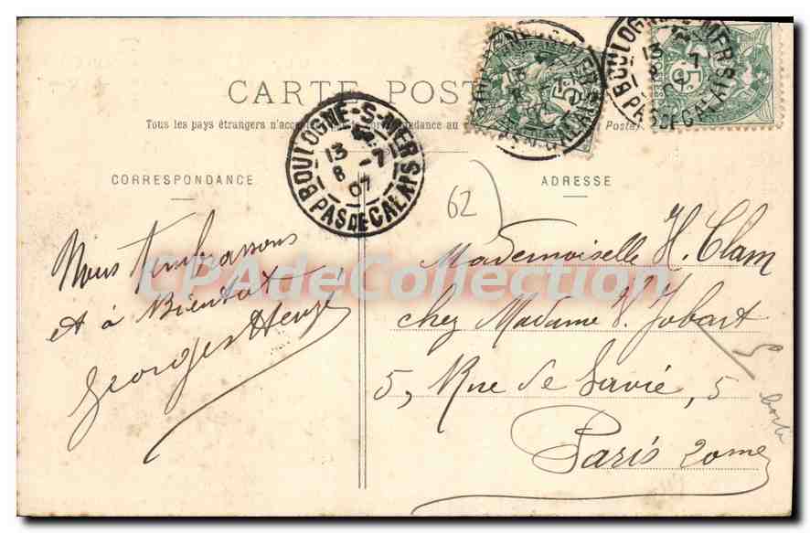 Boulogne-sur-Mer — Le paquebot-excursionniste "Brighton Queen" — L.D.B. n°125 — Reverso