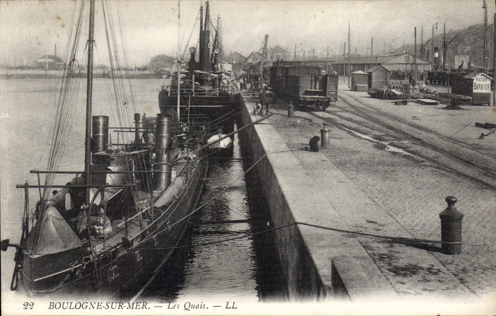 Boulogne-sur-Mer — Les Quais — LL — Verlag Victor Barbier