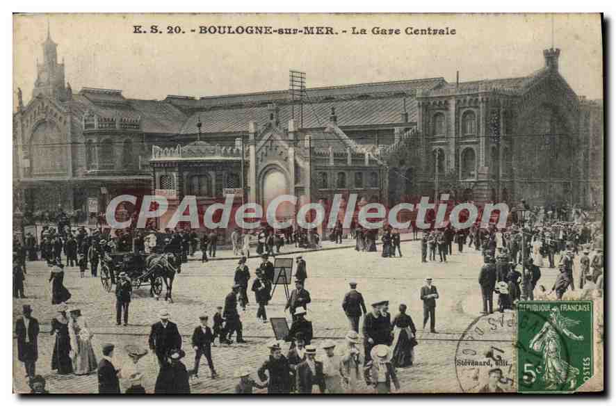 Boulogne-sur-Mer — La Estación Central — Editor Stévenard, n° 20