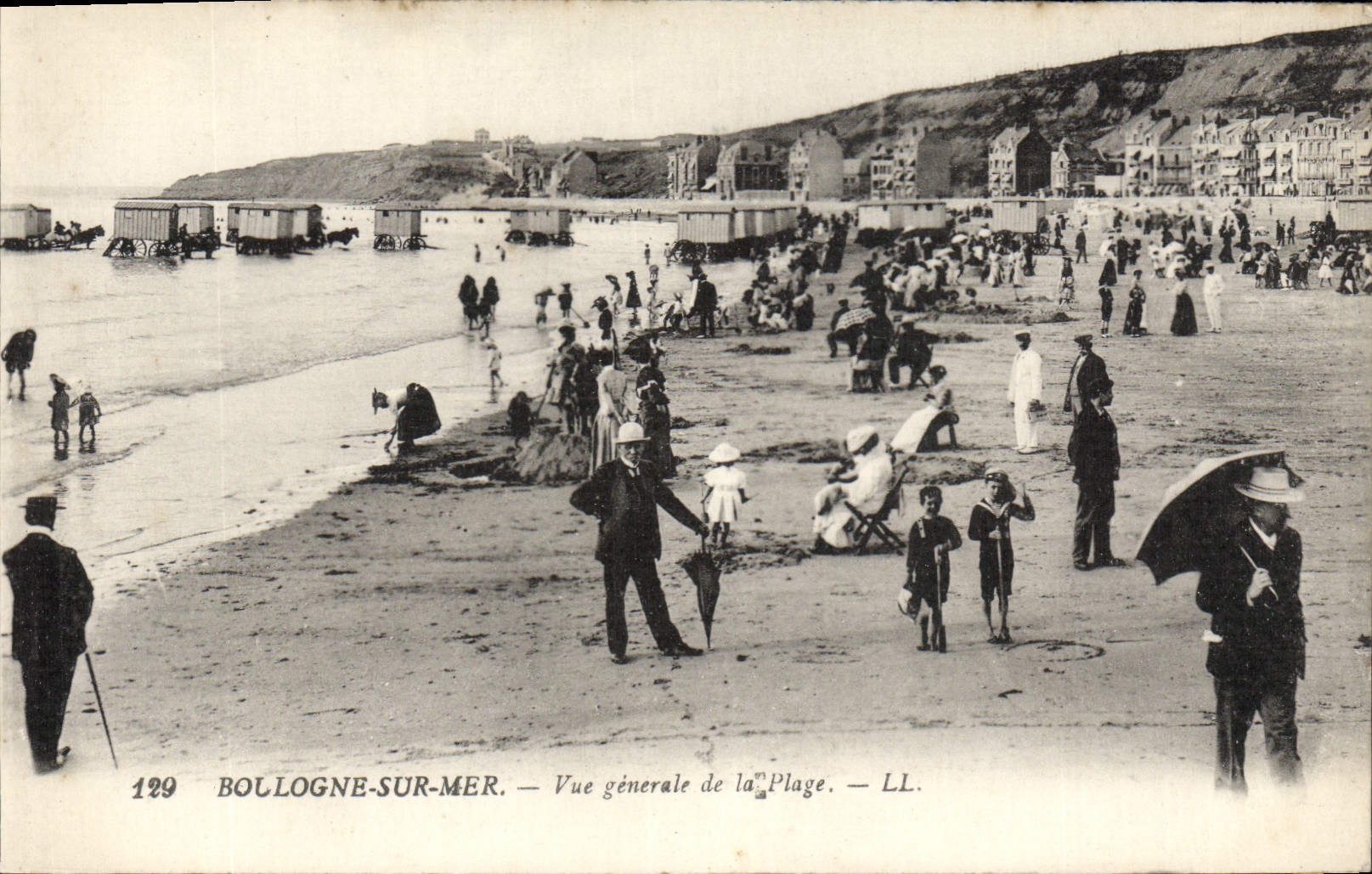 Bollogne-sur-Mer — Vue générale de la Plage — LL. — N° 129