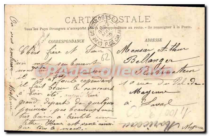 Boulogne-sur-Mer — Une Bononnais — LL. — Verso