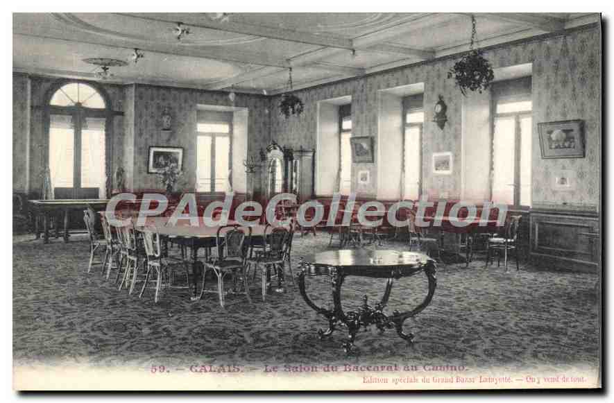 CPA Calais Le Salon Du Baccarat au casino