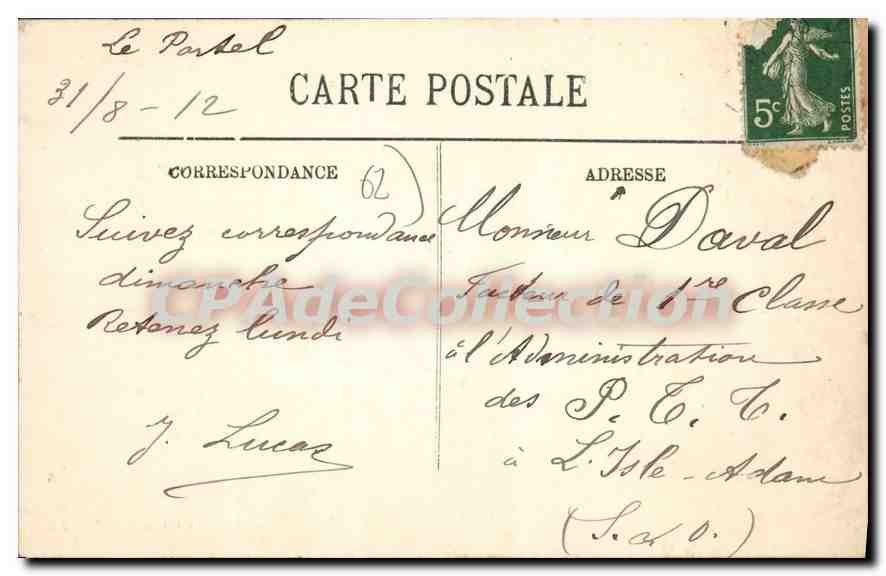 CPA Le Portel Le Jeux Sur La Plage — Verso