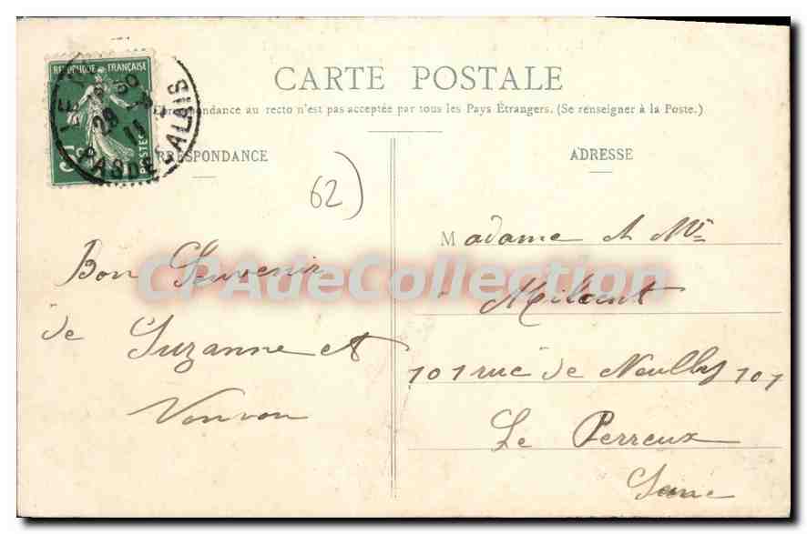 CPA Le Portel Le Bout De La Plage — Verso