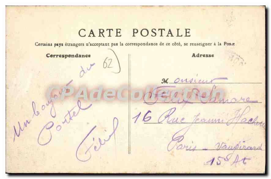 CPA Le Portel La Cale Et Les Hotels — Verso