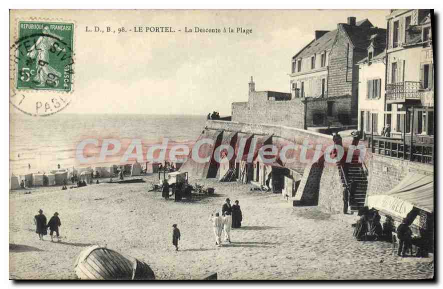 CPA Le Portel La Descente A La Plage