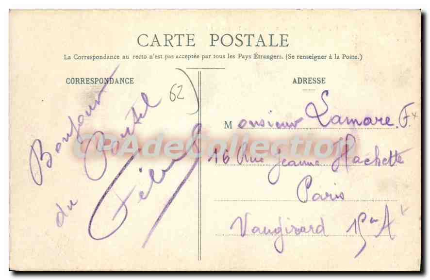 CPA Le Portel La Descente A La Plage — Verso
