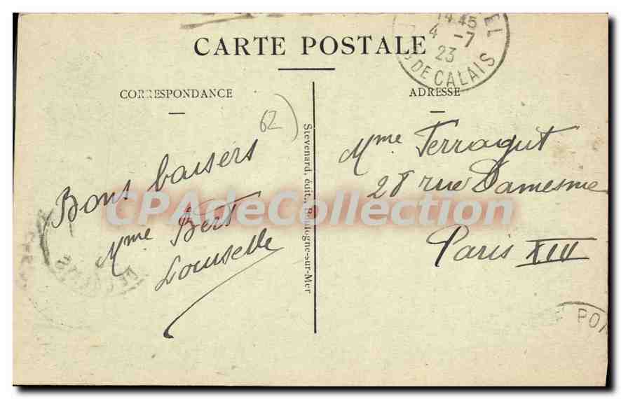 CPA Le Portel Les Bains Boulogne Sur Mer — Verso