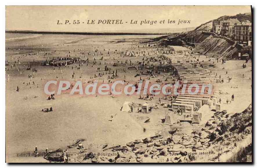 CPA Le Portel La Plage Et Les Jeux