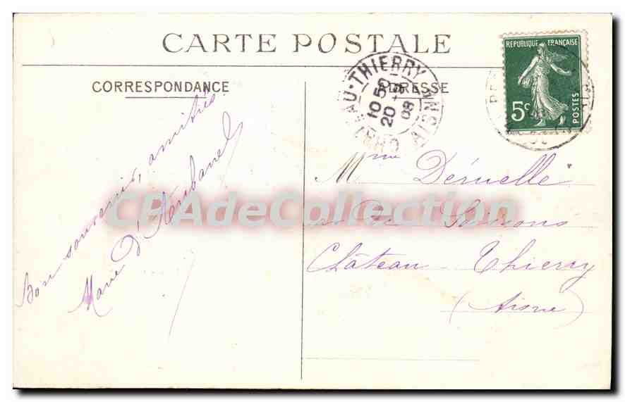 Chalets Boulevard de la mer — Le Touquet — E.C. Paris-Plage 71 — Back