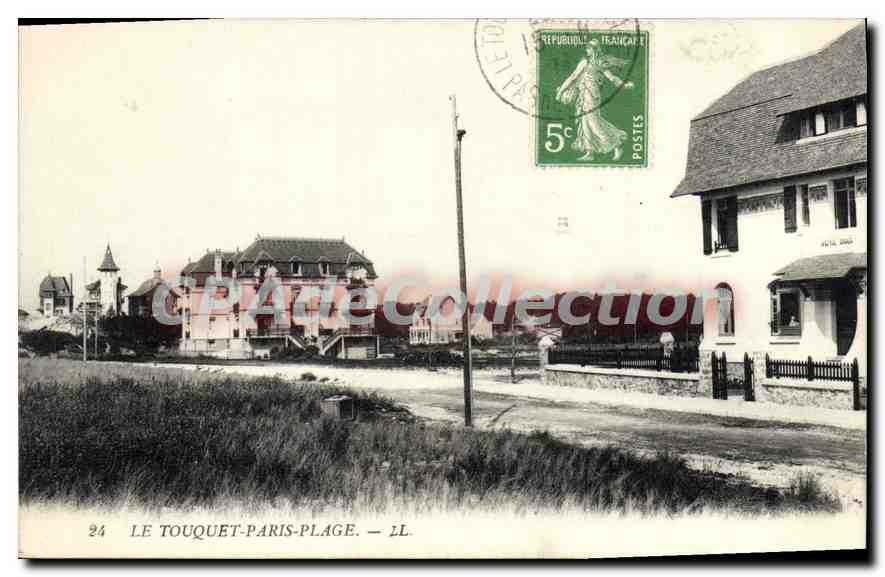 Le Touquet-Paris-Plage — Vue de la plage et d'un bâtiment — LL, n°24