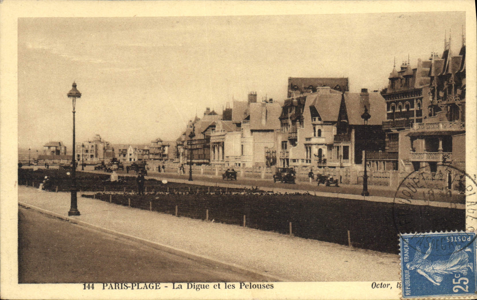 Paris-Plage - La Digue et les Pelouses — éditeur C. Adesime des Arts Photographiques, numéro de série 144