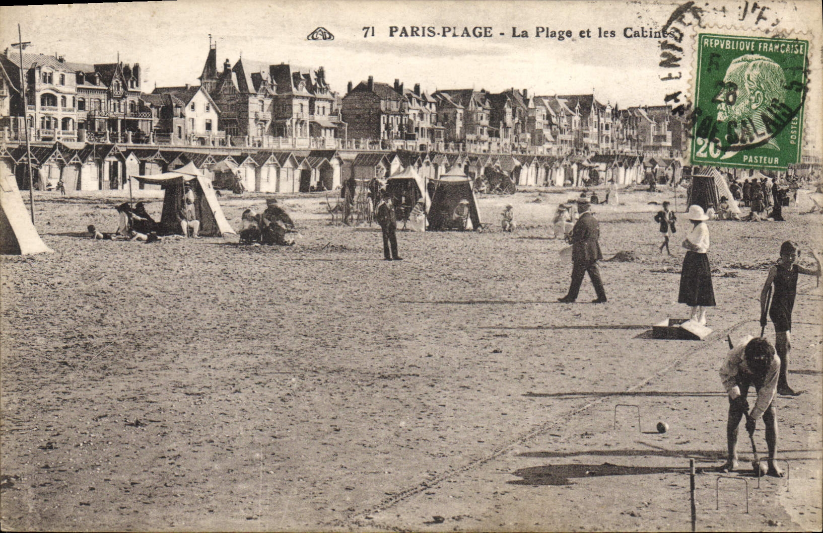 Paris-Plage - La Plage et les Cabines — éditeur CPADeCollection, n°71