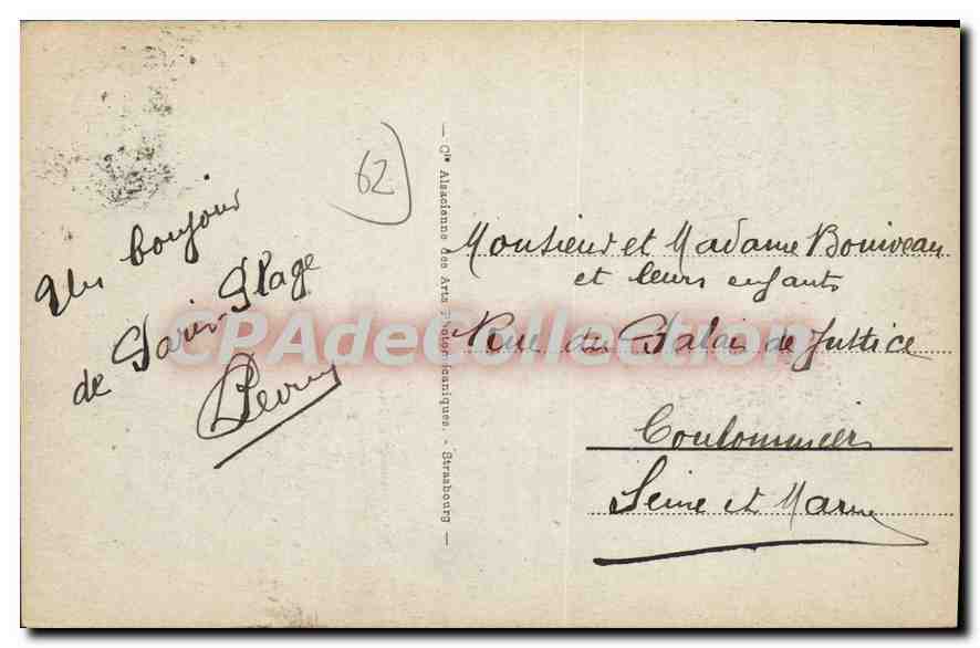 Paris-Plage - La Plage et les Cabines — éditeur CPADeCollection, n°71 — Reverso