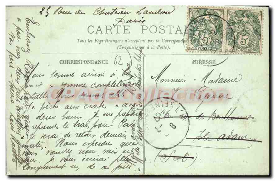 CPA WIMEREUX Rue Principale — Rückseite