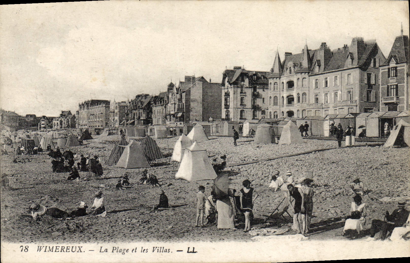 CPA WIMEREUX La Plage Et Les Villas