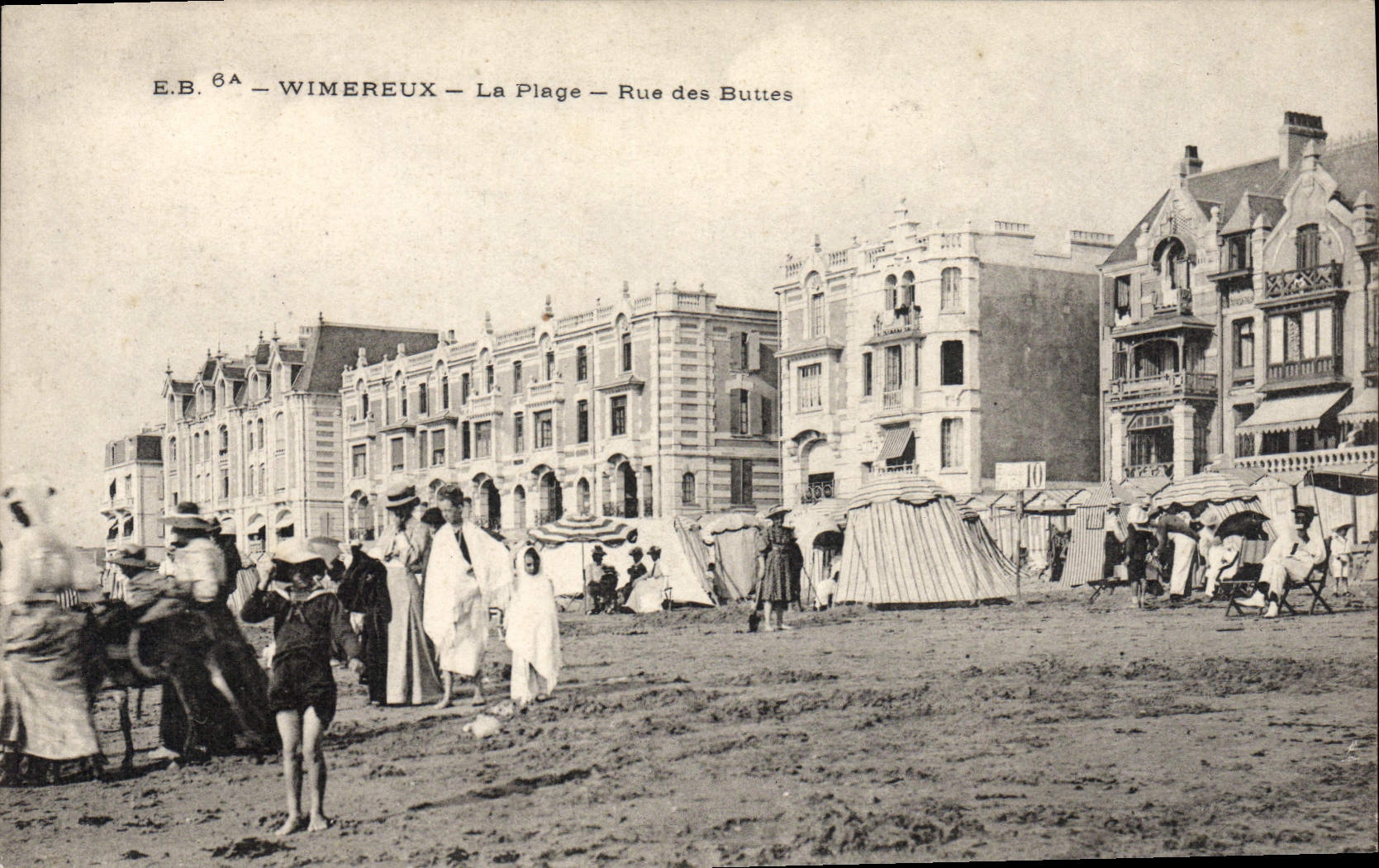 CPA WIMEREUX La Plage Rue Des Buttes