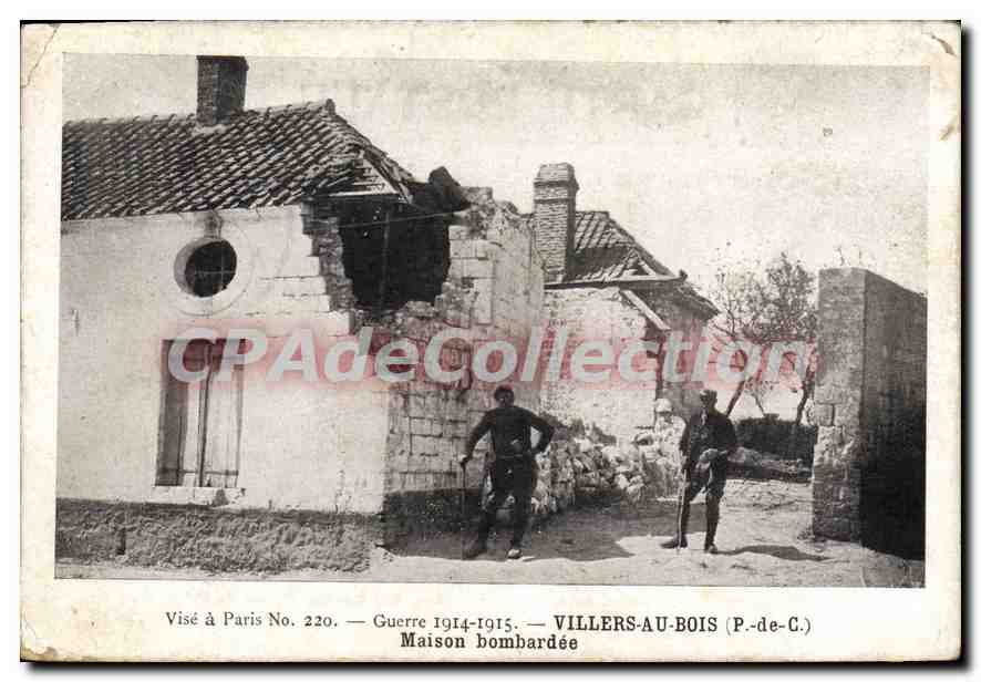 CPA VILLERS-AU-BOIS Maison Bombardee