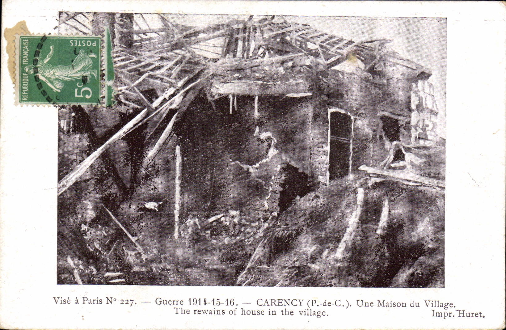 CPA Carency Une Maison Du Village