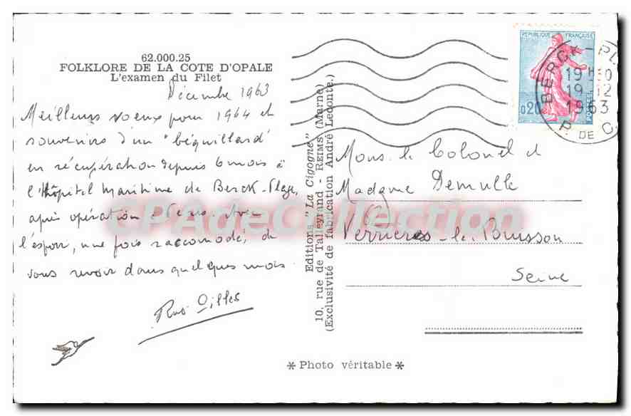 CPA Folklore De La Cote D'Opale L'Examen Du Filet — Rückseite