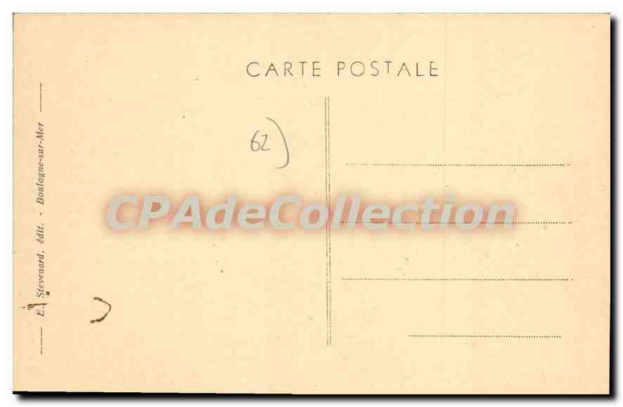 CPA Equihen Aspect De La Cote Vers Boulogne Sur Mer — Rückseite
