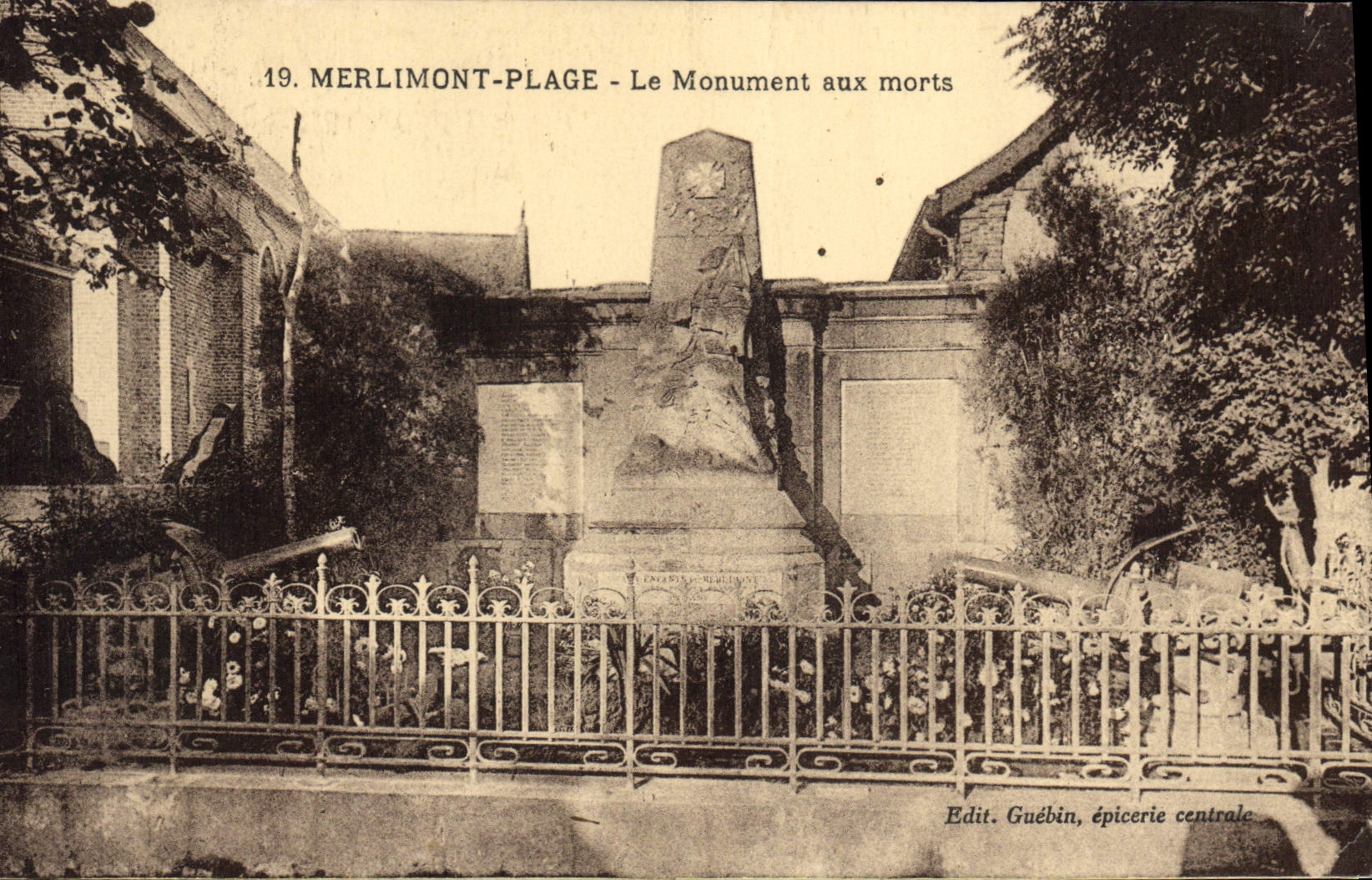 CPA Merlimont Plage Le Monument Aux Morts