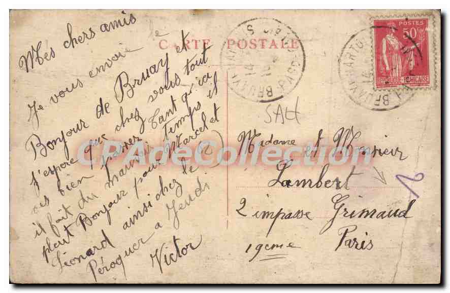 CPA Bruay En Artois Fosse numéro 4 — Rückseite