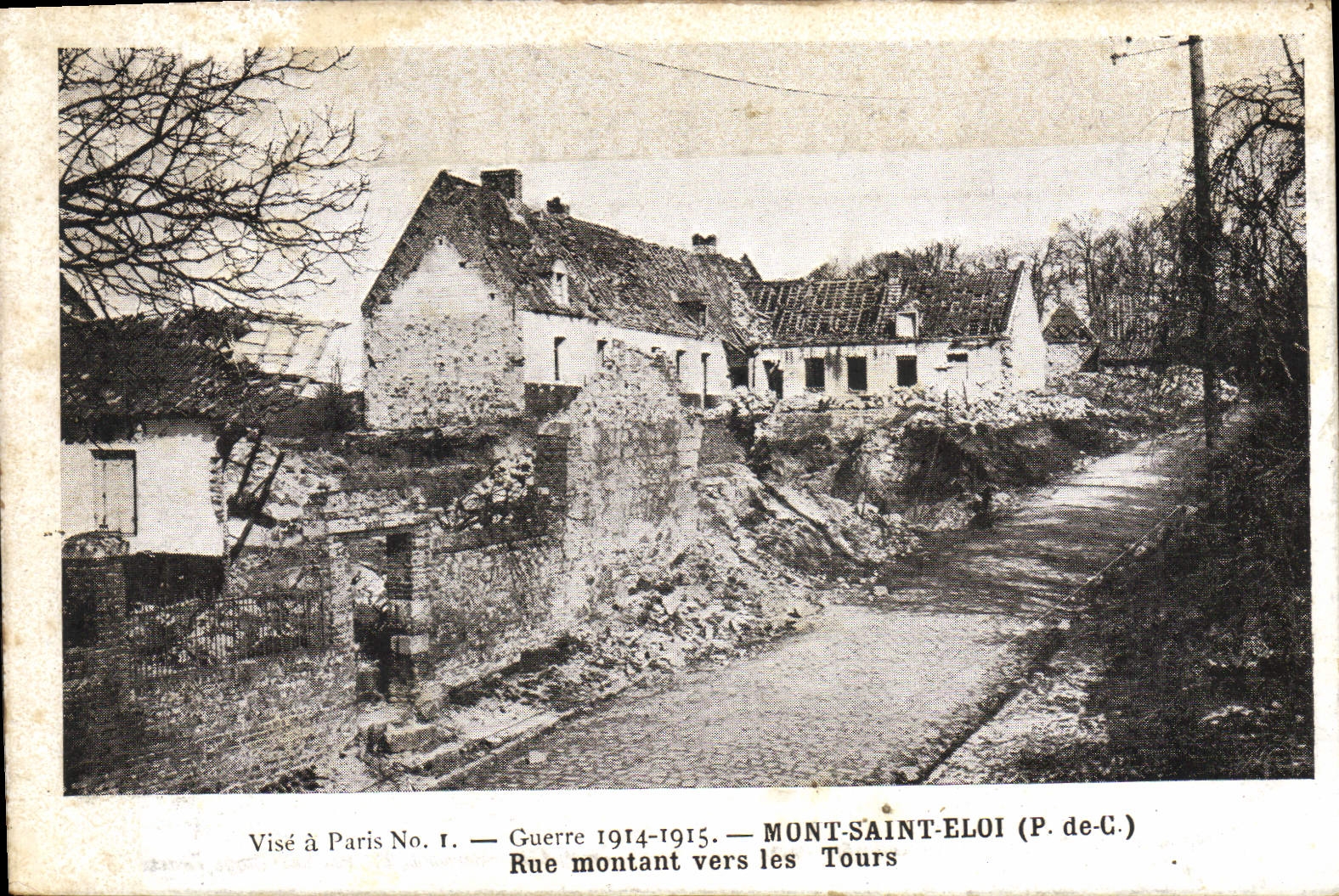 CPA Mont Saint Eloi Rue Montant Vers Les Tours