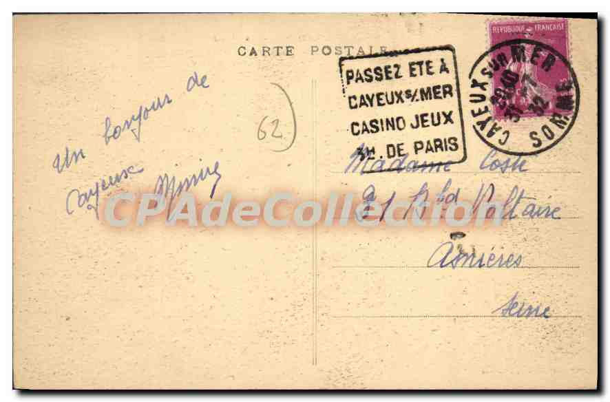 CPA Le Hourdel Le Port — Rückseite
