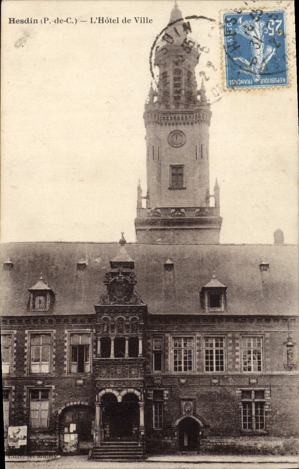 CPA Hesdin L'Hotel De Ville