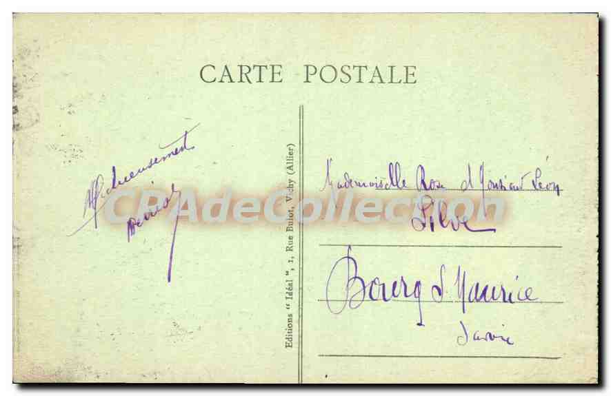 La Bourboule - Le Casino (Inauguration 1939) — L'Auvergne Pittoresque, éditeur — Verso
