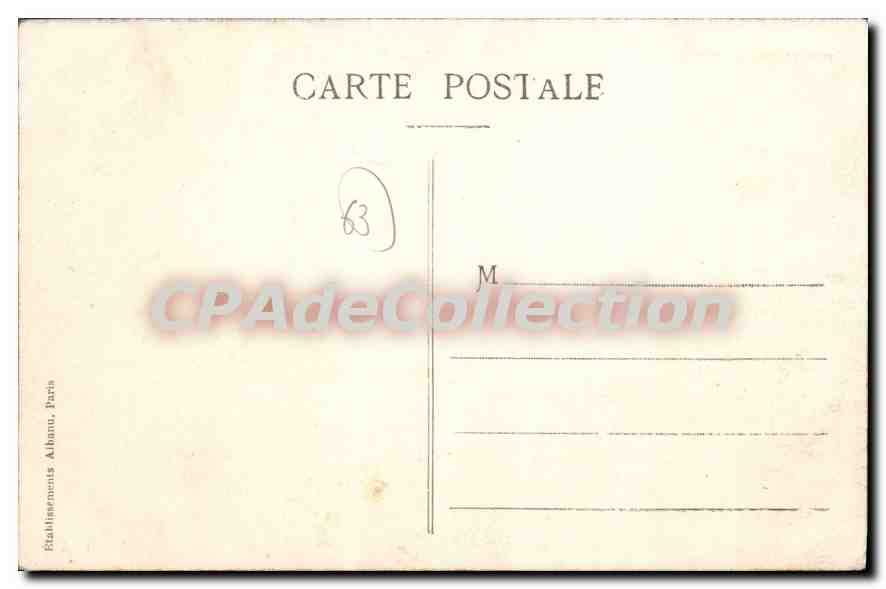Le Mont-Dore — Vue générale — Éditeur Alhano, Paris, n°719 — Verso