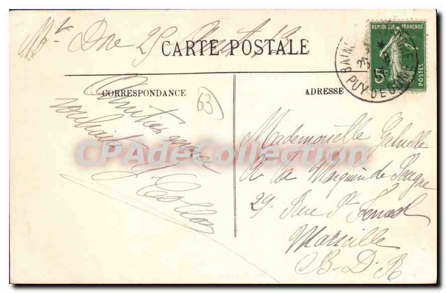 El Mont-Dore — Vista general y el Puy-Gros — LL. n°204 — Reverso