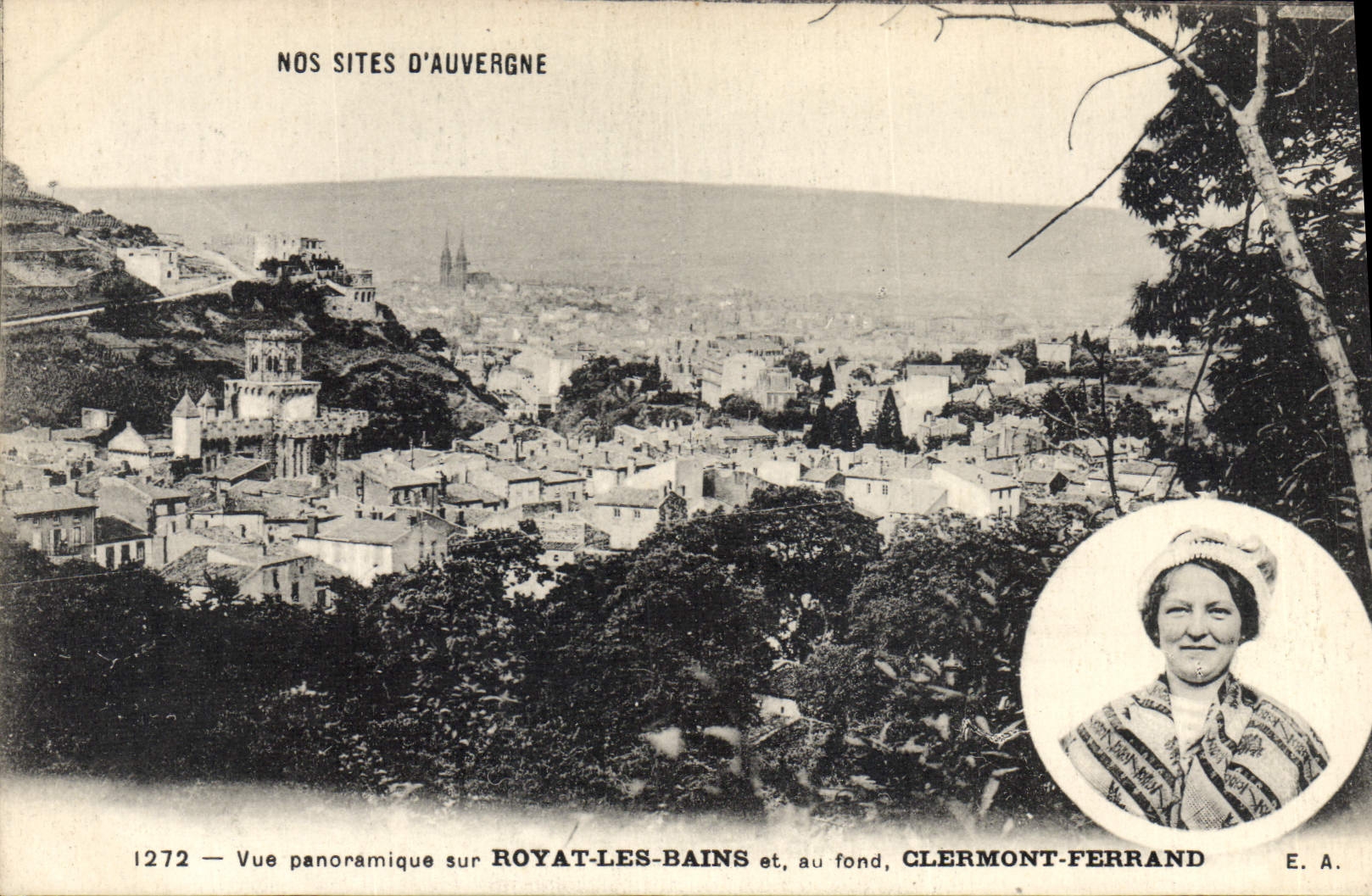 Vue panoramique sur Royat-les-Bains et Clermont-Ferrand — E. A. — n° 1272