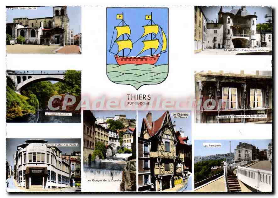 Thiers (Puy-de-Dôme) — vue panoramique avec éditeur et n° de série 118
