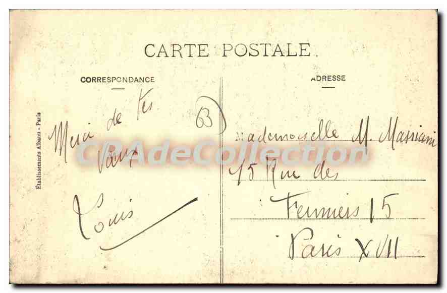 Château de Chazeron — Ensemble — Éditeur C. H. n° 197 — Reverso