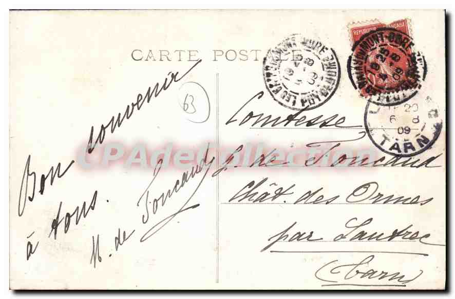 Environs de LA BOURBOULE et du MONT-DORÉ — passage du Gué — L'Auvergne — M.T. n°990 — Reverso