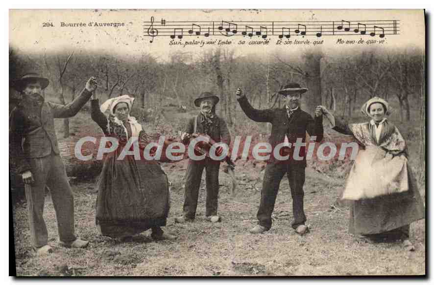 Bourrée d'Auvergne — Danse folklorique — Éditeur non identifié, n° 294 - Anverso