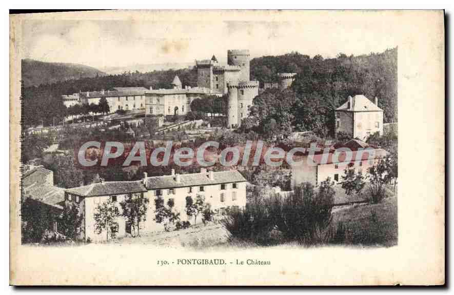 Pontgibaud — Der Schloss — Vintage Postcard/Antike Ansichtskarte