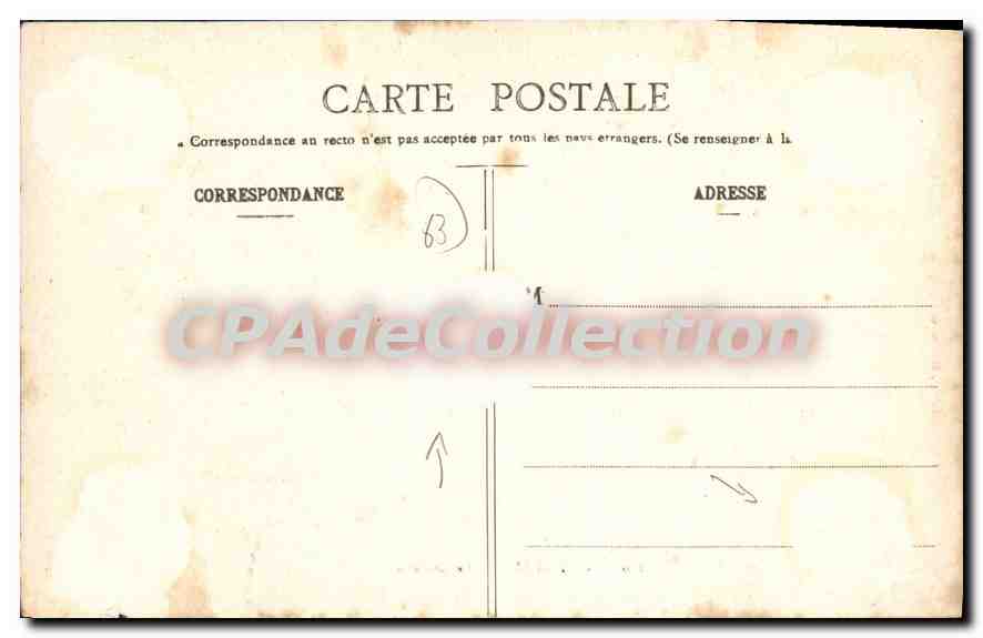 Pontgibaud — Der Schloss — Vintage Postcard/Antike Ansichtskarte — Rückseite