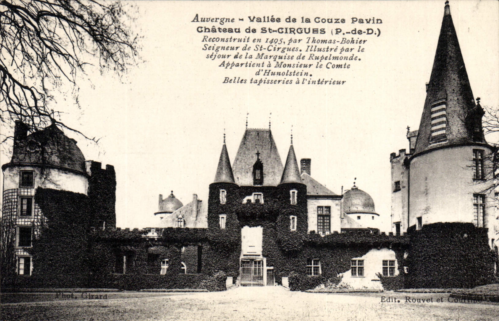Château de St-Cirgues (P.-de-D.) — Auvergne, Vallée de la Couze Pavin — Edit. Rouvel et Courtois