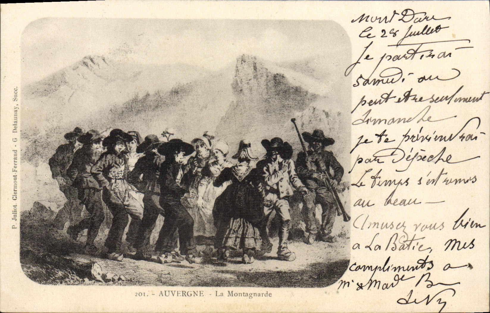 AUVERGNE - La Montagnarde — P. Joliot, Clermont-Ferrand, G. Delaunay, Succ. — n° 201