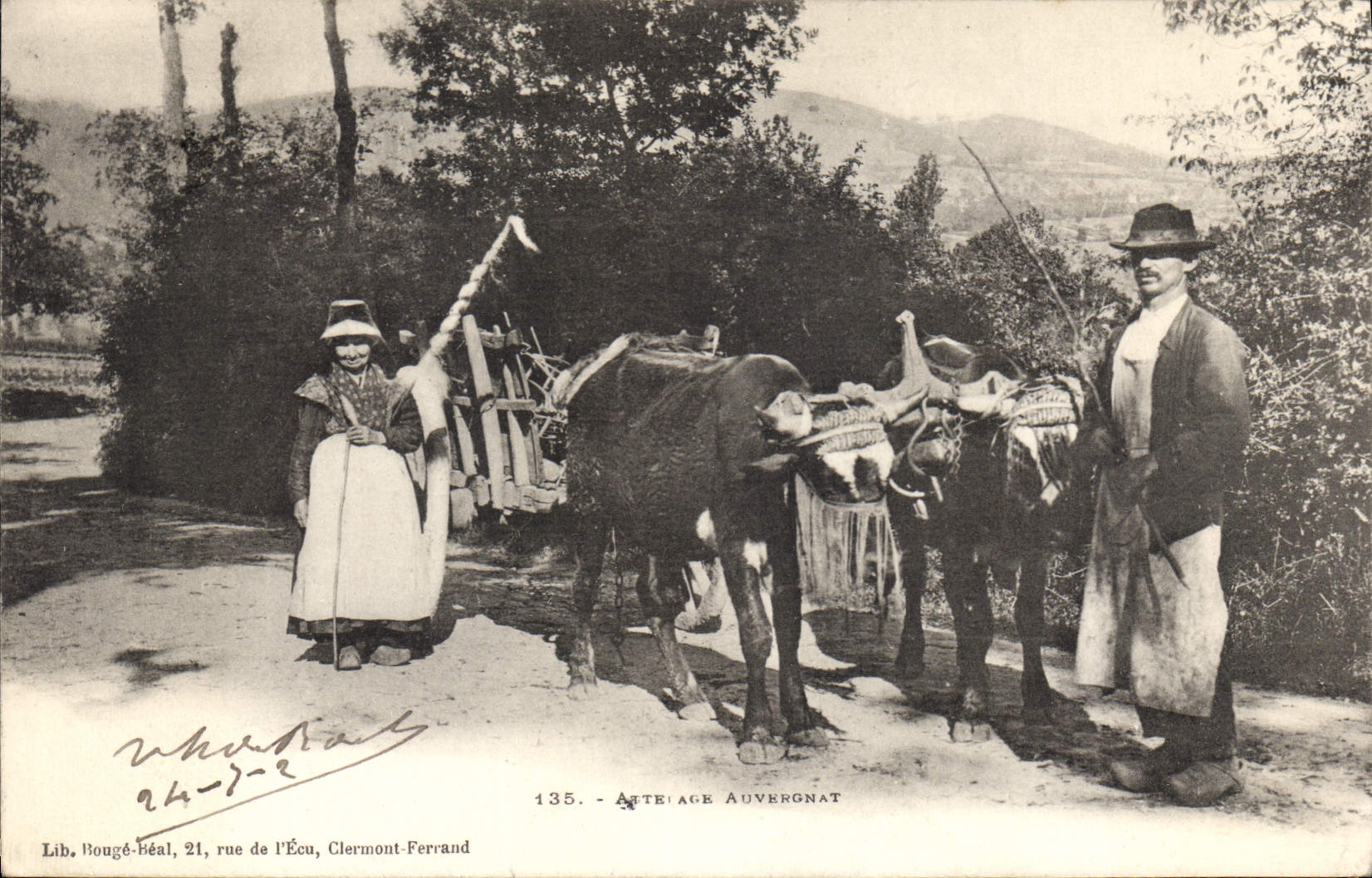 Attelage Auvergnat — 135 — Lib. Bougé-Béal, 21 rue de l'Écu, Clermont-Ferrand